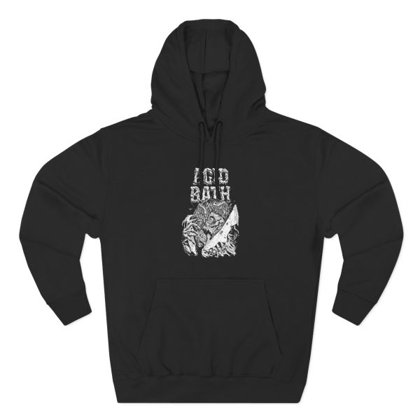 ACID Bath Black & White Three-Panel Fleece Hoodie